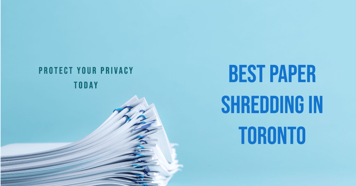 best paper shredding in toronto